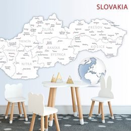 Tapeta podrobná mapa Slovenska