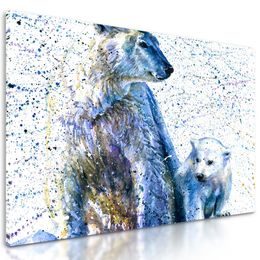 Obraz nádherná maľba ľadových medveďov