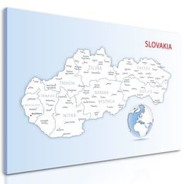 Obraz podrobná mapa Slovenska