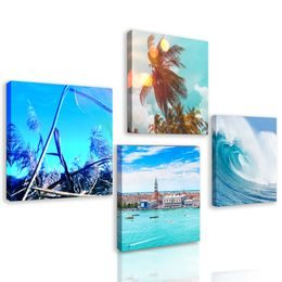 Set obrazov azúrové more