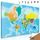 Obraz na korku mapa sveta v pestrofarebnom prevedení