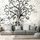 Samolepiaca tapeta zaujímavý strom života v čiernobielom prevedení