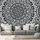 Samolepiaca tapeta nádherná vzorovaná Mandala v čiernobielom prevedení