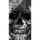 Originálna čiernobiela tapeta lebka v graffiti štýle