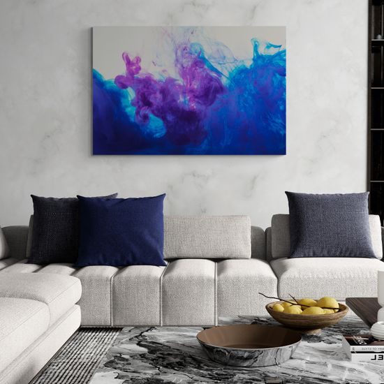 Obraz nádherná abstrakcia modrej a fialovej farby