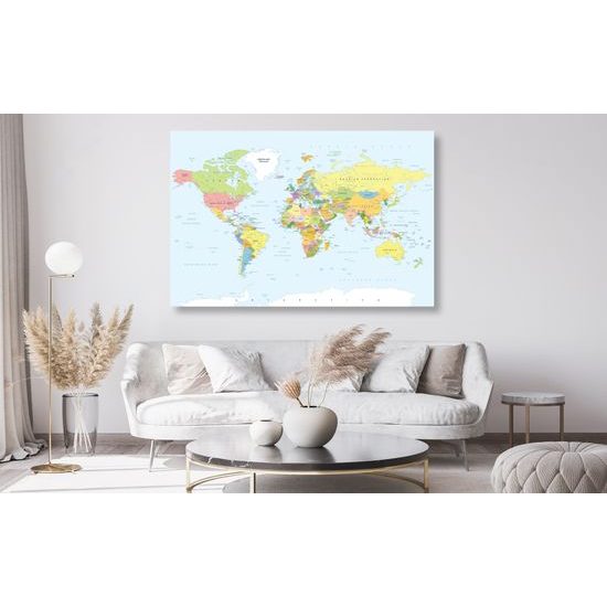 Obraz na korku všeobecná mapa sveta