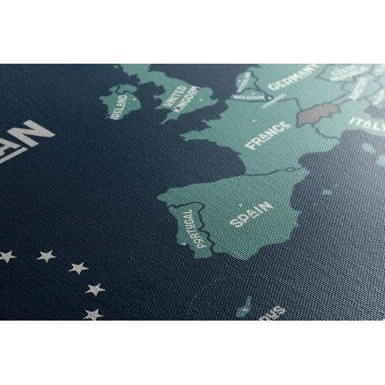 Obraz mapa Európskej únie v modernom prevedení
