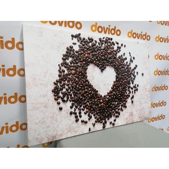 Obraz láska a kávové zrná