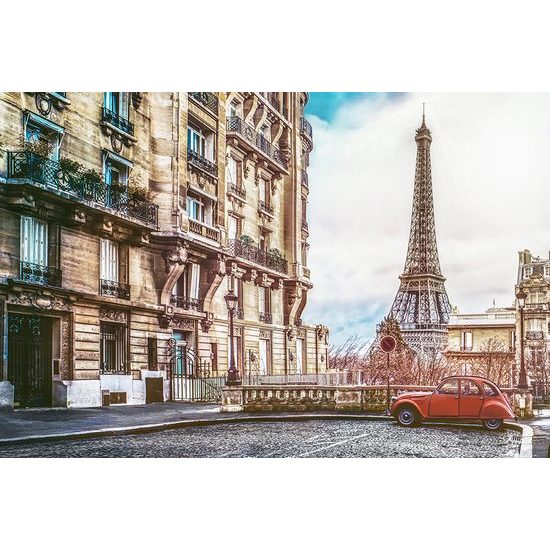 Tapeta retro pohľad na Eiffelovu vežu