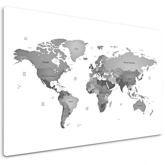 Obraz krásna mapa s čiernobielym nádychom