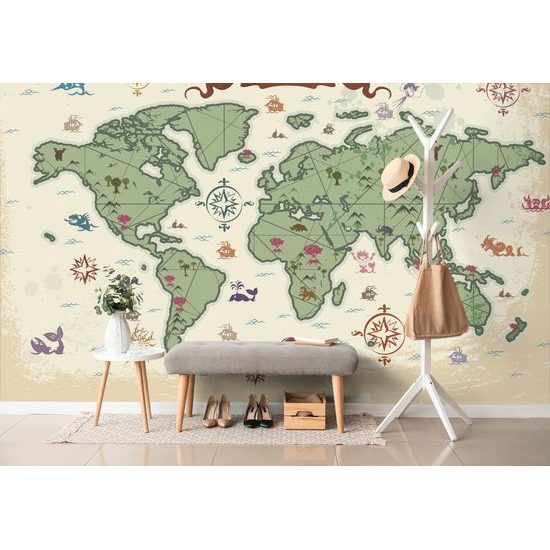 Tapeta rozprávková mapa sveta