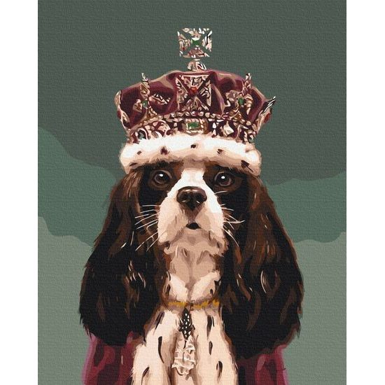 Maľovanie podľa čísiel kráľ psov