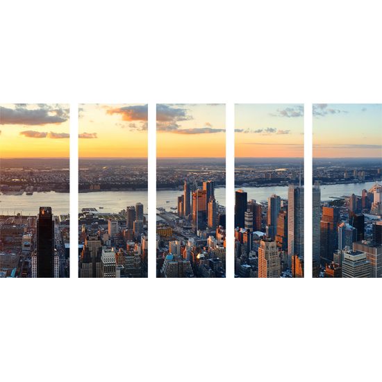 5-dielny obraz nádherný New York