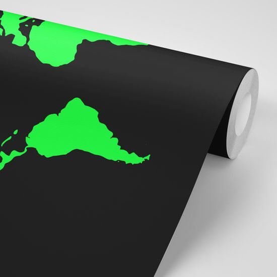 Tapeta zelená mapa sveta