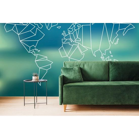 Samolepiaca tapeta umelecká abstrakcia mapy sveta