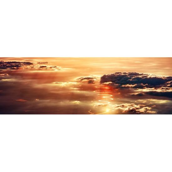 Obraz západ slnka za oblakmi
