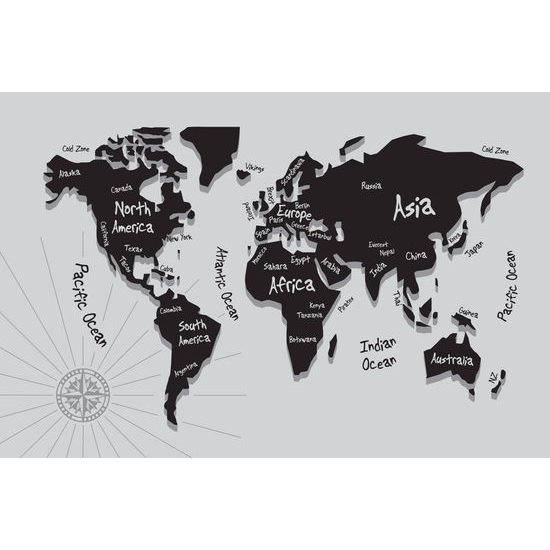 Obraz na korku zaujímava mapa sveta