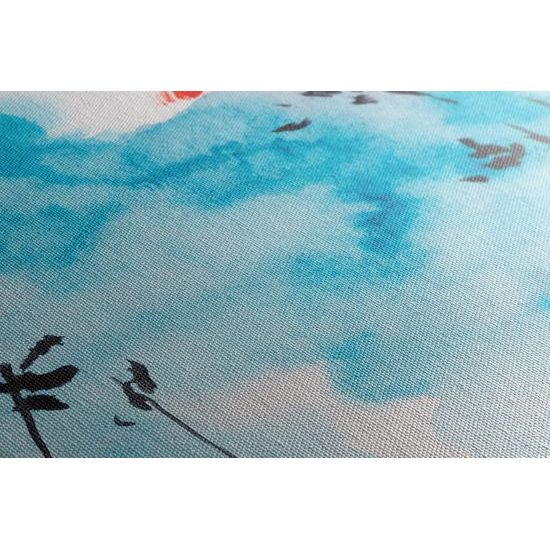 Obraz azúrová obloha v akvarelovom prevedení