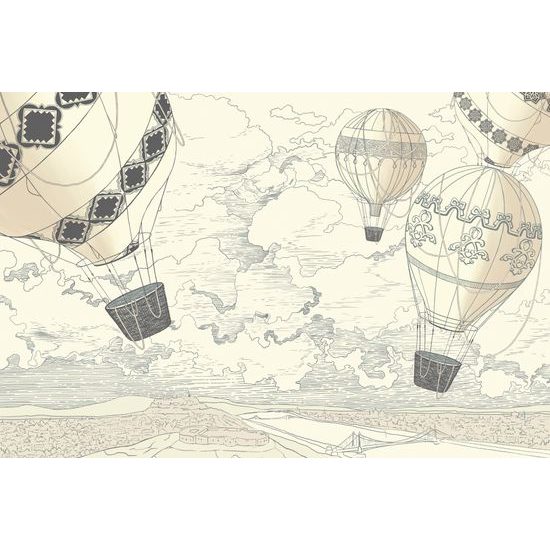 Samolepiaca tapeta vyhliadkový let balónom
