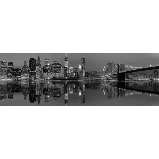 Obraz nočný Manhattan v čiernobielom prevedení