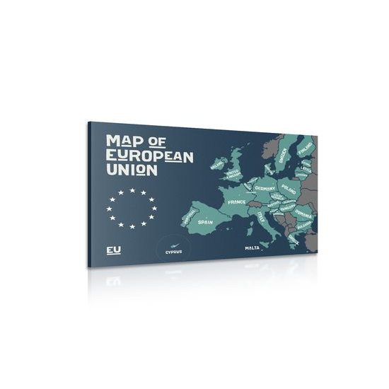 Obraz mapa Európskej únie v modernom prevedení