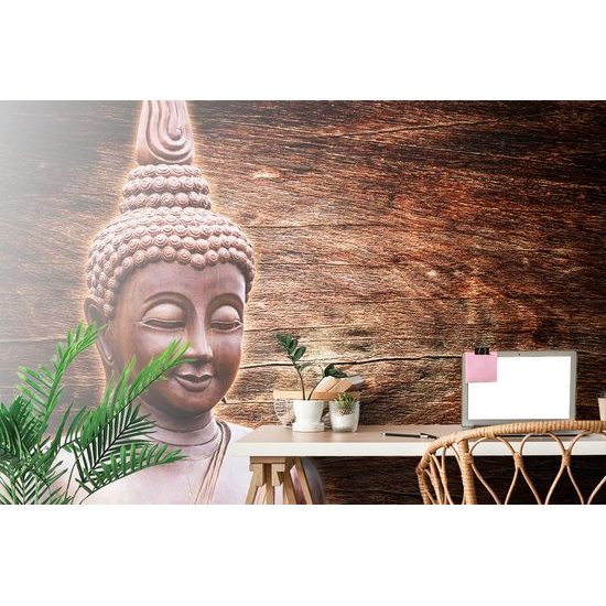 Fototapeta Budha pri drevenom pozadí