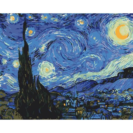 Maľovanie podľa čísiel Vincent van Gogh - Hviezdna noc