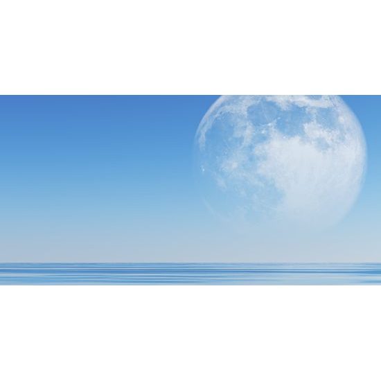 Obraz mesiac za horizontom