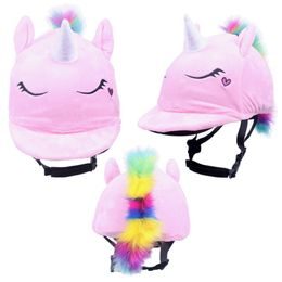 Potah na helmu QHP Unicorn pink