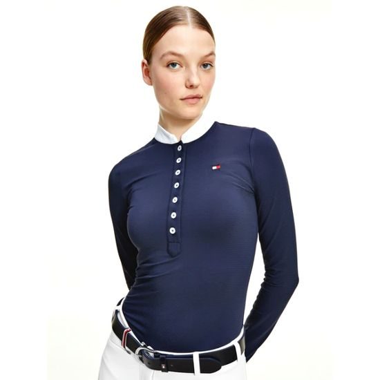 Tričko Tommy Hilfiger Equestrian závodní dl. rukáv dámské KOLEKCE