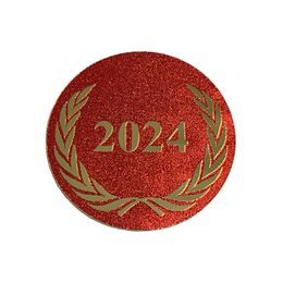 Emblem rot metallisch EM02, 2,5cm