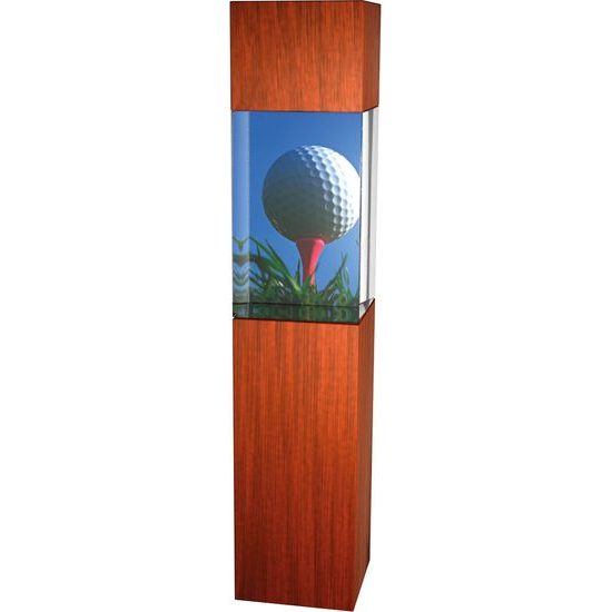 Golftrophäe - Holz-Glas Kombination CR3067M19