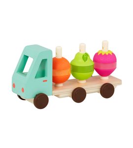B-Toys Náklaďák dřevěný Stack & Roll Fruit Truck