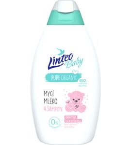LINTEO BABY Dětské myci mléko a šampon 425ml