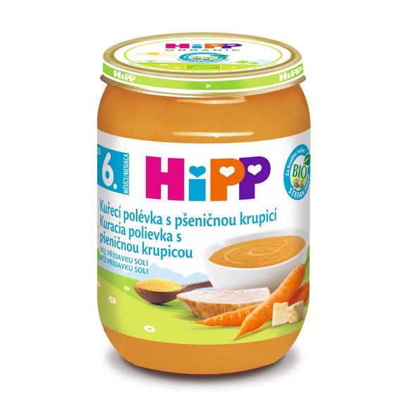HiPP BIO Kuřecí polévka s pšeničnou krupicí - nová receptura