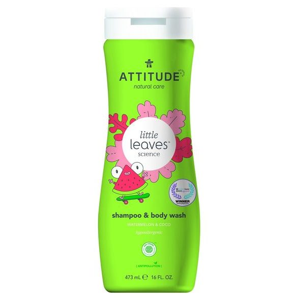 ATTITUDE Dětské tělové mýdlo a šampon (2 v 1) Little leaves 473 ml