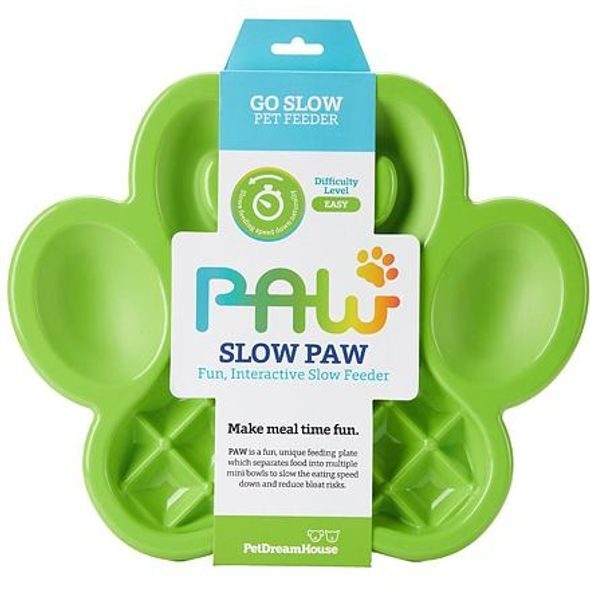 PetDreamHouse PetDreamHouse zpomalovací miska Paw Slow Feeder – zelená