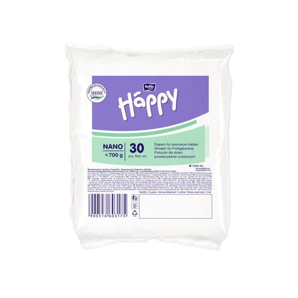 Bella Baby HAPPY Nano pleny pro předčasně narozené <700g 30ks