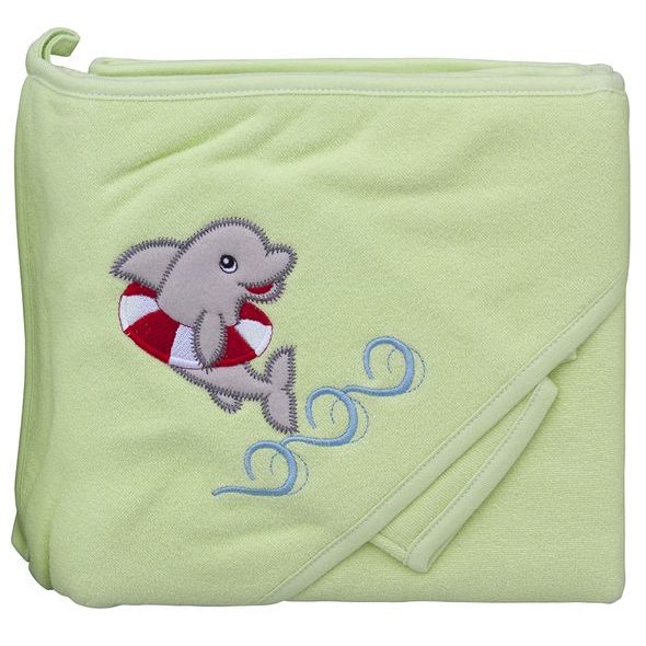 Scarlett Froté ručník s kapucí Delfín zelená