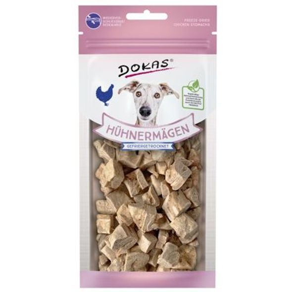 Dokas - Mrazem sušené kuřecí žaludky pro psy 20 g