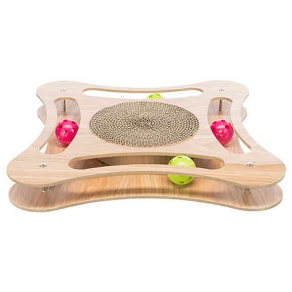 Trixie Škrábadlo v dřevěném rámu, s hračkami, 35 × 4 × 35 cm