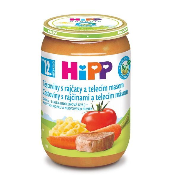 HiPP BIO Těstoviny s rajčaty a telecím masem