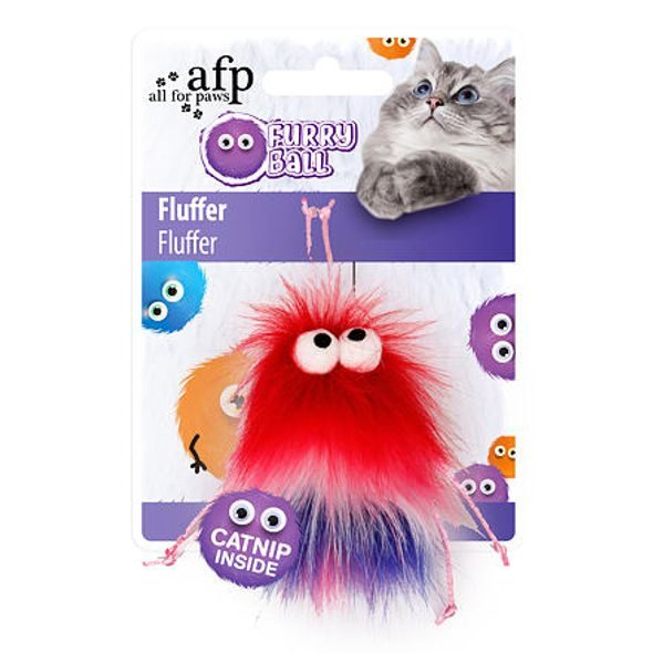 AFP Chlupatá hračka Fluffer Furry Ball – se šantou