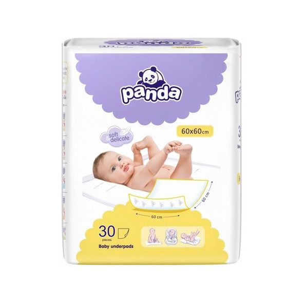 Bella Baby PANDA Dětské hygienické podložky 60x60cm 30ks
