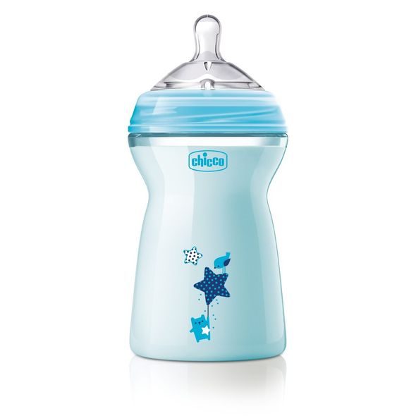 Chicco Láhev kojenecká Natural Feeling 330ml chlapec 6m+