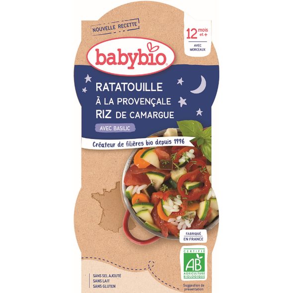 BABYBIO Ratatouille s rýží 2x200 g