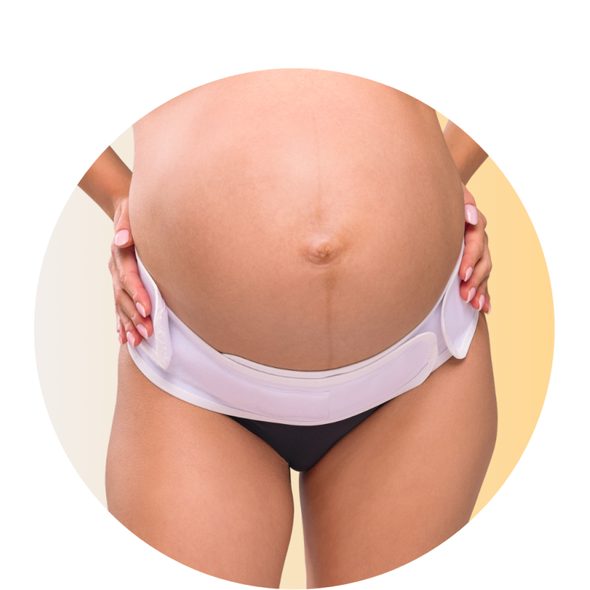 CARRIWELL Těhotenský nastavitelný podpůrný pás - BÍLÝ