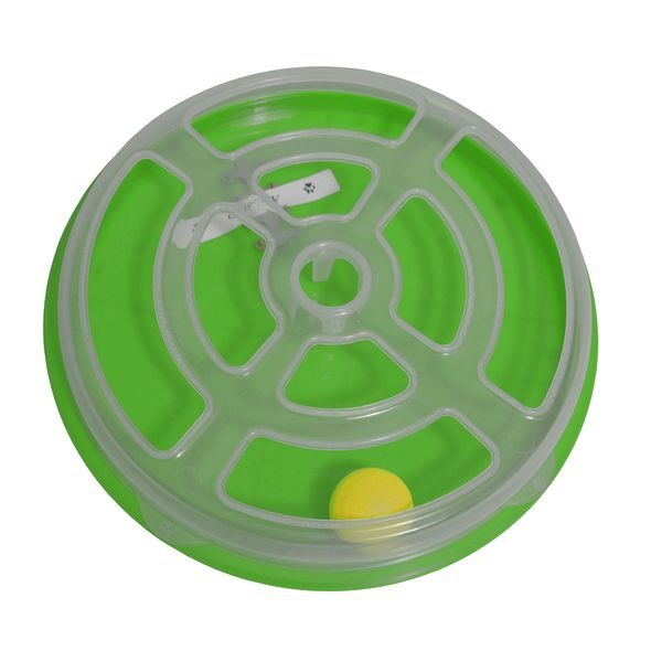Argi Hračka pro kočku kruh s míčkem zelená