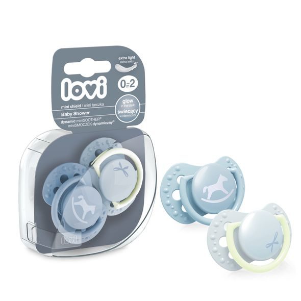 LOVI Mini dudlík BABY SHOWER 0-2m 2ks kluk