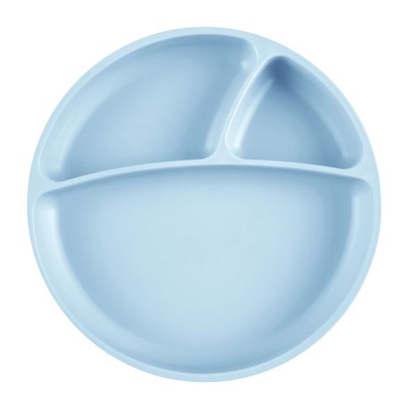 Minikoioi Talíř dělený silikonový s přísavkou - Blue